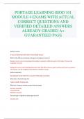 PORTAGE LEARNING BIOD 101 MODULE 4 EXAMS WITH ACTUAL CORRECT QUESTIONS AND VERIFIED DETAILED ANSWERS ALREADY GRADED A+ GUARANTEED PASS