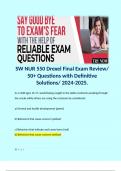 SW NUR 550 Drexel Final Exam Review/ 50+ Questions with Definitive Solutions/ 2024-2025. 