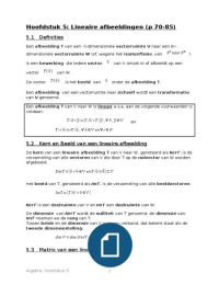 Algebra HS5: Inleiding op vectorruimten