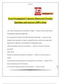 Texas Promulgated Contracts Homework Practice Questions and Answers (100% Pass)