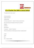 CLA Practice Test 100% Correct Solved