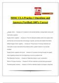 MSSC CLA Practice 1 Questions and Answers (Verified) 100% Correct