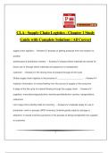 CLA - Supply Chain Logistics - Chapter 1 Study Guide with Complete Solutions | All Correct