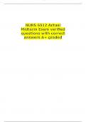 NURS 6512 Actual Midterm Exam verified questions with correct answers A+ graded