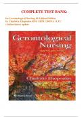 COMPLETE TEST BANK:  for Gerontological Nursing 10 Edition Edition by Charlotte Eliopoulos RNC MPH CDONA / LTC (Author)latest update  