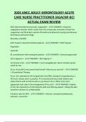 ANCC ADULT-GERONTOLOGY ACUTE  CARE NURSE PRACTITIONER (AGACNP-BC)  ACTUAL EXAM REVIEW