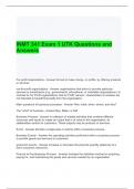 INMT 341 Exam 1 UTK Questions and Answers