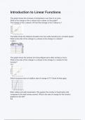 Introduction to Linear Functions