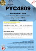 PYC4809 Assignment 2 (COMPLETE ANSWERS) 2024 (635137) - DUE 17 July 2024