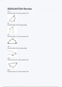 SOHCAHTOA Review Questions and and answers