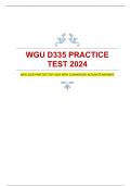 WGU D335 PRACTICE TEST 2024 WITH GUARANTEED ACCURATE ANSWERS