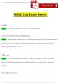 MSSC CLA TEST (2024 / 2025) Expected Questions and Answers (Verified Answers) STUDY BUNDLE (COMPLETE PACKAGE)