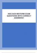 NSG 6430 MIDTERM EXAM QUESTIONS WITH CORRECT ANSWERS!!