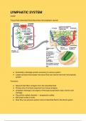 LYMPHATIC SYSTEM NOTE Questions with 100% Actual correct answers | verified | latest update | Graded A+ | Already Passed | Complete Solution 2024 - 2025