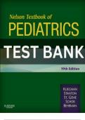 Test Bank For Nelson Textbook of Pediatrics 19th Edition By Nelson || 700 Questions With Verified Answers | Updated Version 2024 A+