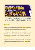 BYU Health Final Exam/100+ Questions with Definitive Solutions /2024-2025.  