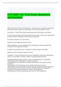 UTK INMT 341 Final Exam Questions and Answers