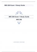 MIS 290 South University -MIS 290 Exam 1 Study Guide with verified answers