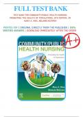 Test Bank For Community/Public Health Nursing: Promoting the Health of Populations, 8th Edition, by Mary a Nies, Melanie McEwen, All Chapters 1-34