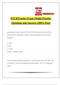 PTCB Practice Exam (Math) Practice Questions and Answers (100% Pass)