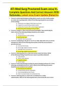 ATI Med-Surg Proctored Exam 2024 V1. Complete Questions And Correct Answers With              Rationales. Latest 2024 Exam Update |Rated A+.