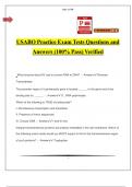 USABO Practice Exam Tests Questions and Answers (100% Pass) Verified