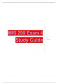 MIS 290 South University -MIS 290 Exam 4 Study Guide well answered to pass