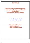 Test Bank for Davis Advantage for Pathophysiology, Introductory Concepts and Clinical Perspectives, 3rd Edition Capriotti (All Chapters included)