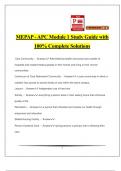 MEPAP - APC Module 1 Study Guide with 100% Complete Solution