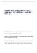 NSG 527 MIDTERM LATEST UPDATE  2024 / 2025 WITH CORRECT ANSWER  PASS A+ OARS (Motivational Interviewing) - correct answer-open-ended questions,  affirmations, reflective listening, summarize DARN CAT (Motivational Interviewing) - correct answer-desire, ab