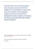 ECO 2023 UNIT 3 CH 10, BE Homework 8 (1/2), Economics Exam, Econ 414 Final Chapter 14, Fin 321 Midterm 2, Macro Final Exam, Econ chapter 14 & 16, ManEcon - Chapter 14 quiz, quiz 4, ECON TEST 3, Managerial Economics Chapter 12 Test Bank, BE Homework 8 QUES