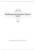 MIS Management Information Systems Exam 2 well answered already passed