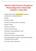 NUR210 | NUR 210 Exam 2 | Principles of Pharmacology Exam 2 Graded A+ | Latest 2024