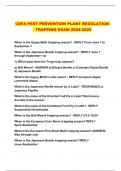 CDFA PEST PREVENTION PLANT REGULATION - TRAPPING EXAM 2024-2025