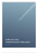 NURS 6521 ADV. PHARMACOLOGY FINAL EXAM