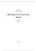 MIS Chapter 6 and 7 quiz review updated already passed