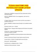 TCDHA ANATOMY AND PHYSIOLOGY EXAM LATEST UPDATE