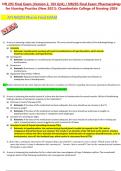 NR 293 Final Exam (Version 2, 103 Q/A) / NR293 Final Exam: Pharmacology for Nursing Practice (New 2021): Chamberlain College of Nursing-2024