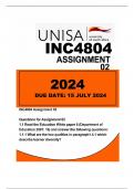 INC4804 Assignment 02....DUE DATE 15 JULY 2024