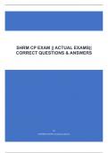 SHRM CP EXAM || ACTUAL EXAMS||CORRECT QUESTIONS & ANSWERS