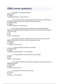 CBIS review questions questions and answers