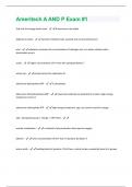 Ameritech A AND P Exam #1 Questions + Answers Graded A+