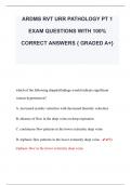 ARDMS RVT URR PATHOLOGY PT 1  EXAM QUESTIONS WITH 100%  CORRECT ANSWERS { GRADED A+} 