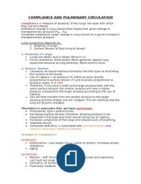 Respiratory System 3: Compliance and Pulmonary Circulation 