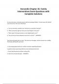 Varcarolis Chapter 35: Family Interventions Exam Questions with Complete Solutions