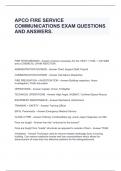 APCO FIRE SERVICE COMMUNICATIONS EXAM QUESTIONS AND ANSWERS