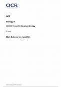 2023 OCR GCE A LEVEL BIOLOGY B (H422-02 MARK SCHEME) Scientific literacy in biology (1)