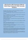 EPA Section 608 Preparatory Manual ESCO Exam Questions With Accurate Answers.