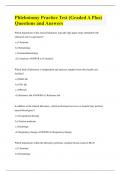 Phlebotomy Practice Test (Graded A Plus) Questions and Answers