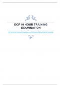 DCF 40 HOUR TRAINING EXAM 2024 WITH GUARANTEED ACCURATE ANSWERS